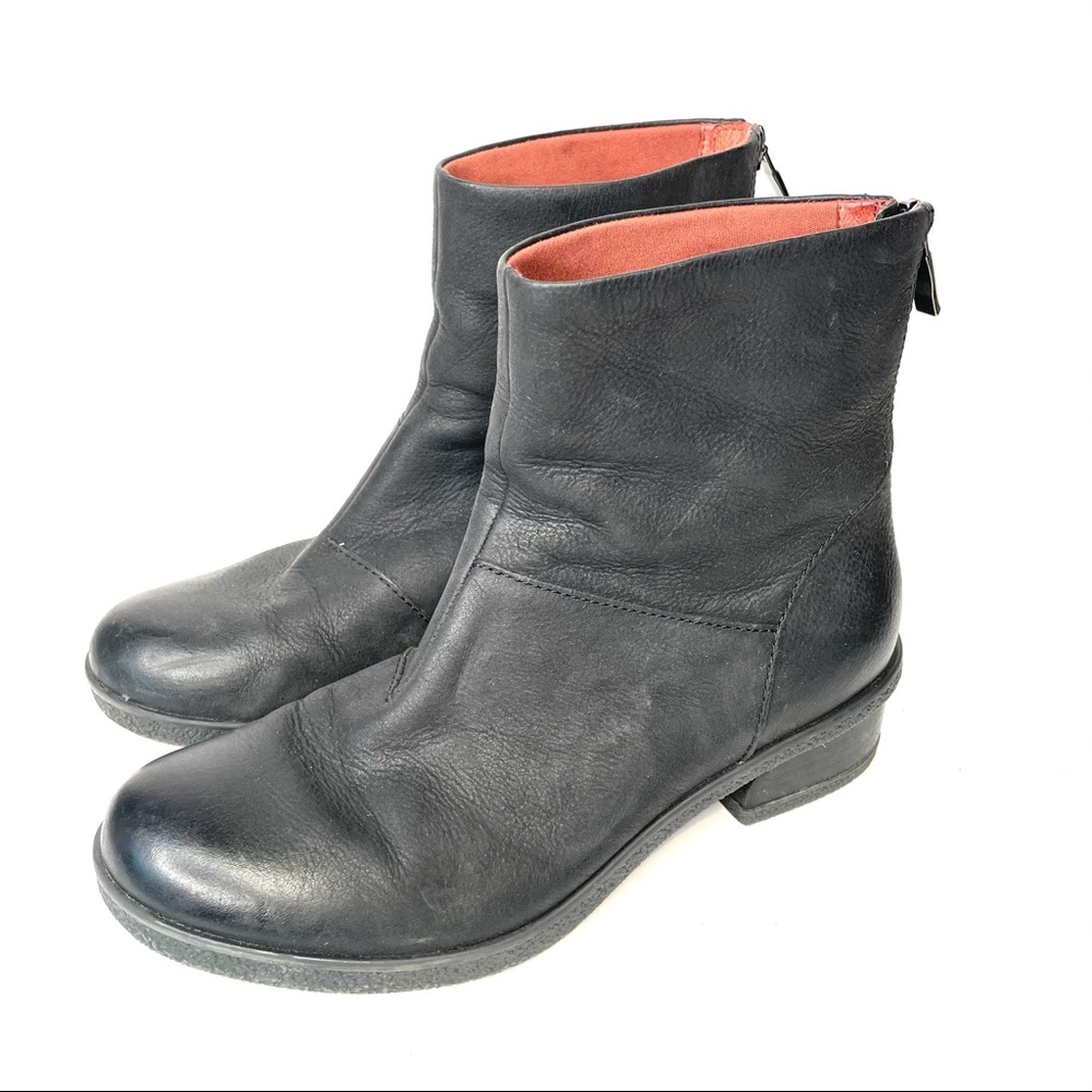 Dansko Brianne Waterproof Ankle Boots Rear Zip Heeled Booties Women Sz 37/6.5-7